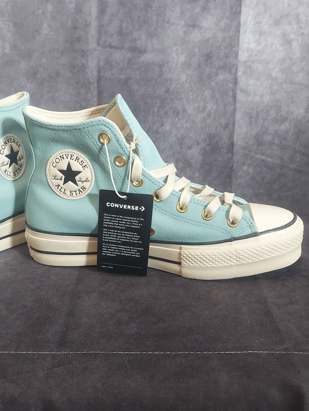 Converse Chuck Taylor All Star Lift Suede Platform Highs - Vernal Pool - Size 9 - Picture 2 of 8